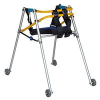 Children's Rehabilitation Walker, Linear Gait Wheeled Walker, Cerebral Palsy Assisted Walker, Foldable Wheeled Seat Aluminum for 1m-1.5m Children,XL