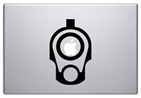 1911 .45 Barrel (Black 2 Stickes of 3") Vinyl Decal Sticker for Car Automobile Window Wall Laptop Notebook Etc.... Any Smooth Surface Such As Windows Bumpers