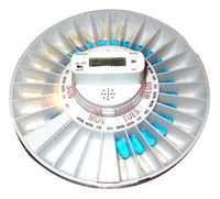 Telemergency Royalty 100 Pill Dispenser with Alarm Clock and Timer