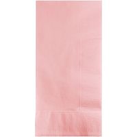 Club Pack of 600 Classic Pink Premium 2-Ply Disposable Dinner Napkins 8"