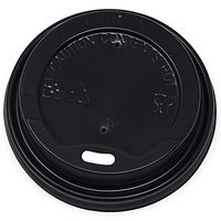 Simply Deliver Travel Lid for 8 oz Paper Hot Cup, Black PS, 500-Count