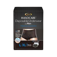 HASOCARE Disposable Moisture Wicking Briefs (Without pad) for Men, 7 Count, Packaging May Vary