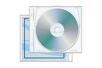 Jewelpak CD/DVD Page with Graphic Pocket, 5.625" x 5", 3.13 Hole Spacing - Pack of 100