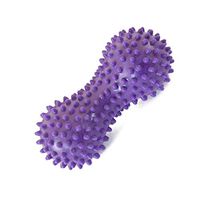 Peanut Shape Massage Yoga Sport Fitness Ball Durable PVC Stress Relief Body Hand Foot Spiky Massager Trigger Point Foot Pain Comfortable (Color : Purple)