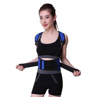 FH Anti-Humpback Correction Belt, Orthodontic Hunchback Back Corrective Vertebral Column Scoliosis Hunchback Adult Children Men and Women (Color : Blue, Size : XL)