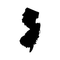 New Jersey Garden State Pride Decal Sticker - Black 5" Vinyl Decal for Cars, Macbooks, and Other Laptops