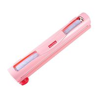 Plastic Wrap Dispenser with Slide Cutter,Refillable Food Wrap dispenser, Coming with a 100 SQ Cling Wrap FDA Approved by BOXTHINK (Pink)