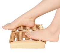 Tonrio 5 Row Wooden Foot Massage Roller, Relieve Plantar Fasciitis/Foot Pain, Acupressure Reflexology Tool
