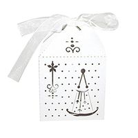 ROSENICE 50pcs Wedding Favor Candy Box Party Nautical Gift Box with Ribbon (White)