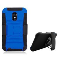 Rhino Kickstand Double Layer Rhino Hard Hybrid Gel Case With Holster Cover For Samsung Galaxy S2 Epic Touch D710-Blue, Black