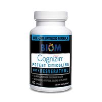 Cognizin Citicoline + Resveratrol. Clinically-Proven Combination to Support Brain Functions & Boosts Brain Energy- Focus, Attention & Cognition. Free of Gluten, Soy, Dairy, GMO. 100% Vegan (60 caps)