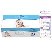 Easy@Home Ovulation Test Strips, 100 Pack Fertility Tests, Ovulation Predictor Kit, FSA Eligible, Powered by Premom Ovulation Predictor iOS and Android App, EZW2-S-100