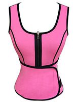 Panegy Womens Neoprene Waist Trainer Workout Body Shaper Waist Trainer Hot Sweat Shirts for Weight Loss Fitness Waist Trimming Sauna Shirt Pink XXXXL