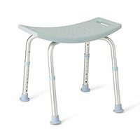 Healthline Trading Bath Bench Adjustable Height, Lightweight Shower Bench With Non-Slip Seat, White
