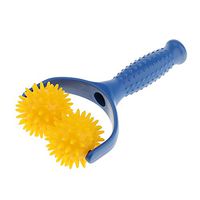Acupuncture Reflexology Shoulder Muscle Massager W/ 2 Massage Roller Ball - Blue + Yellow