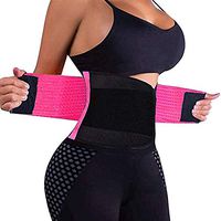 XVSESES Waist Trainer Belt for Women - Waist Cincher Trimmer - Slimming Body Shaper Belt - Sport Girdle Belt (L, Pink)