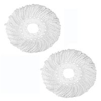 Microfiber Mop Heads Refills - Universal Spin Mop, Standard Replacement for Hurricane, Mopnado Round Shape Spin Mop Handle, 360 Degree. Perfect Home, Commercial Clean, Wood, Tile Floor