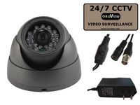 Oroview 700TVL 1/3" Sony CCD CCTV Surveillance Camera with OSD Menu, IR Night Vision, Infrared to 60 Feet, Indoor/Outdoor Vandal Proof - Dark Grey