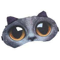 Cute Cat Funny Big Eyes Mask Sleep Eye Mask Night Eye Mask Adjustable Strap Blindfold Travel Eye Mask Cover Eyeshade Under Eye Mask Natural Silk Sleep Mask Premium
