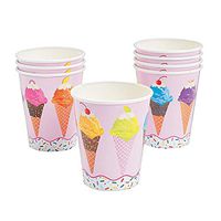 I SCREAM FOR ICE CREAM 9OZ CUPS - Party Supplies - 8 Pieces