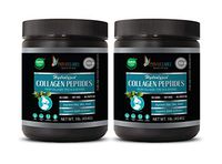 Hair Skin and Nails Vitamins - HYDROLYZED Collagen PEPTIDES Powder - Collagen Pills for Hair and Skin Women - 2 Bottles 2 LB (908 Grams)