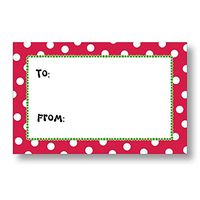Red with White Polka Dots Enclosure Cards/Gift Tags (50)