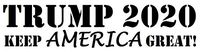 Donald Trump 2020 Keep America Great - Vinyl Sticker for your Car, Window, Laptop, Wall, Yeti Cup etc. ... (Black)