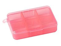 Small Drug Box Removable Partition Portable Convenient Drug Dispenser Rose Red