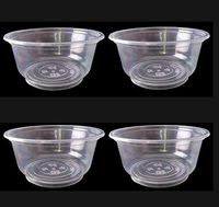SOHAPY 50Pcs 10 OZ/300 ML Clear Plastic Dessert fruit Soup Bowls containers Condiment Bowl Disposable Serving Bowl for Fruits Desserts ice cream water sodas containers for Parties Wedding (50 PACK)