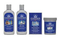 Goddard's Metal Cleaner: Includes 1 Silver Polish Foam 6oz Tarnish Remover, 1 Silver Polish, 1 Silver Polishing Cloth, 1 Brass & Copper Polish