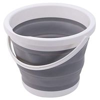 Round Folding Water Bucket Silicone Outdoor Washing Collapsible Bucket Camping Fishing Car Wash Bucket Travel Barrel Kitchen Bathroom Camp Barrels Foldable Bucket (10L)