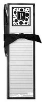 "Monogram P" Magnetic List Pad & Pen Gift Set, Blanc Noir Series