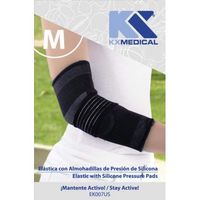 Elastic Elbow Support Brace w/Silicone Pressure Pads New Design Black New (M)