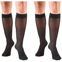 Truform Compression 20-30 mmHg Sheer Knee High Stockings Black, Small, 2 Count