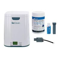 SoClean 2 CPAP Cleaner and Sanitizer Bundle with Adapter for Respironics DreamStation, 12 CPAP Filters, CPAP Hose and Pack of Mask Wipes