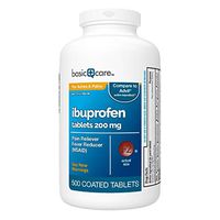 Basic Care Ibuprofen Tablets 200 mg, Pain Reliever/Fever Reducer (NSAID), 500 Count