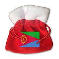 Flag of Eritrea Christmas Craft Bags Santa Present Drawstring Bag Santa Sack Small Gift Bags Bags