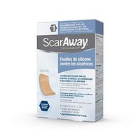 ScarAway Professional Grade Silicone Scar Treatment Sheets-8 Multi-Use Soft Fabric Backed Sheets, 1.5 X 3-Inch