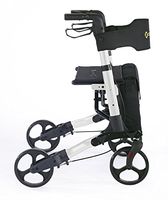 Comodità Brava Compact Rolling Walker - Rollator (Metallic White)