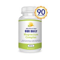 Our Daily Vites Premium Magnesium Complex Plus 90ct Powerful 500mg Magnesium Oxide Citrate Aspartate Glycinate and Gluconate Helps Sleep Leg Cramps Muscle Relaxation Recovery Gluten Free Non GMO
