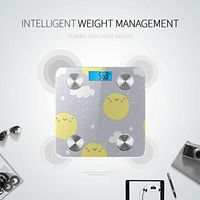 Bluetooth Scales Weight Cartoon Childlike Cute Smiley Sun Body Fat Caliper Digital Body Fat Composition Monitor Analyzer with Smartphone App for Body Management-396 Lbs