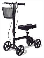 Walker, Foldable Knee Walker Scooter Turning Brake Basket