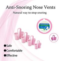 4 Different Sizes Anti Snoring Nose Vents Nose Plug -Anti Snoring Devices - Snore Stopper Set-Soft Silicone Material (Pink)