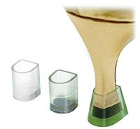 Package of 5 Pairs of Heel Protectors for Flare heels Suede Leather Base