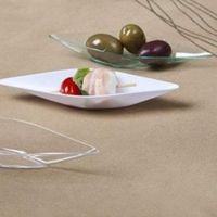 Small Wonders Clear Plastic Mini Kayak Dish 10 Ct.