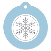 Big Dot of Happiness Winter Wonderland - Snowflake Holiday Party and Winter Wedding Favor Gift Tags (Set of 20)