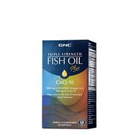 GNC Triple Strength Fish Oil Plus CoQ-10, 60 Softgels, for Join, Skin, Eye, and Heart Health