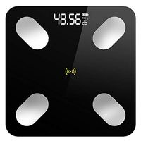 Digital Bathroom Wireless Body Weight Scale Bluetooth Body Fat Scale Smart BMI Scale, 4 High Precision Sensors with Smartphone App, 400lbs/180kg by Anewoneson Home (Black)
