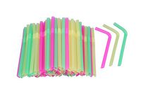 Extra Wide Flexible Bendy Smoothie Straws, 1/2" Jumbo Assorted Colors Plastic Disposable Drinking Boba Straws for Milkshake Bubble Tea, Pack of 100