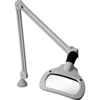 Luxo 18845LG 3.5 Diopter LED Magnifier w/Edge Clamp, 45¡± Reach, Light Gray
